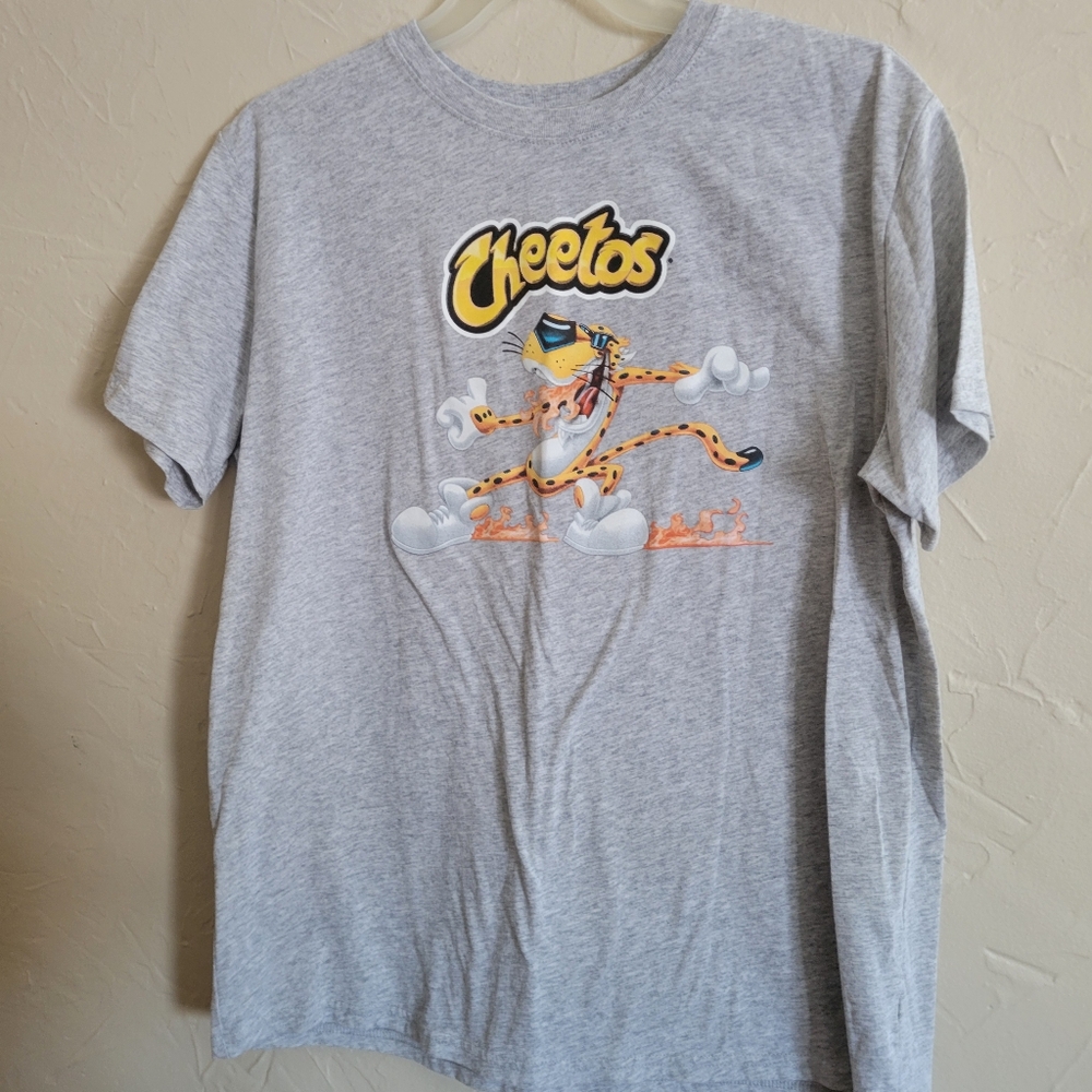 Cheetos Chester Cheetah flaming hot cheetos  grey t-shirt, size XXL